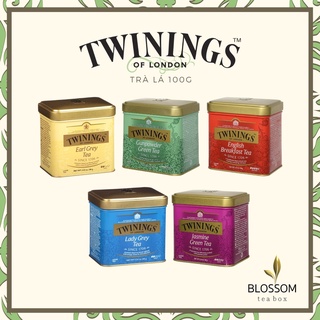 Trà Twinings 100g bá tước Earl Grey, English breakfast, Jasmine Green Tea, Gunpowder Green Tea