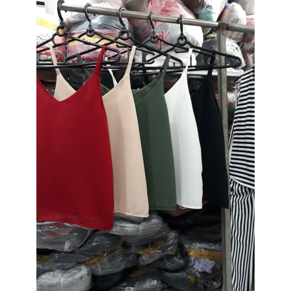 Áo voan hai dây tim bán hoài nha khách ( hình thật shop chụp )