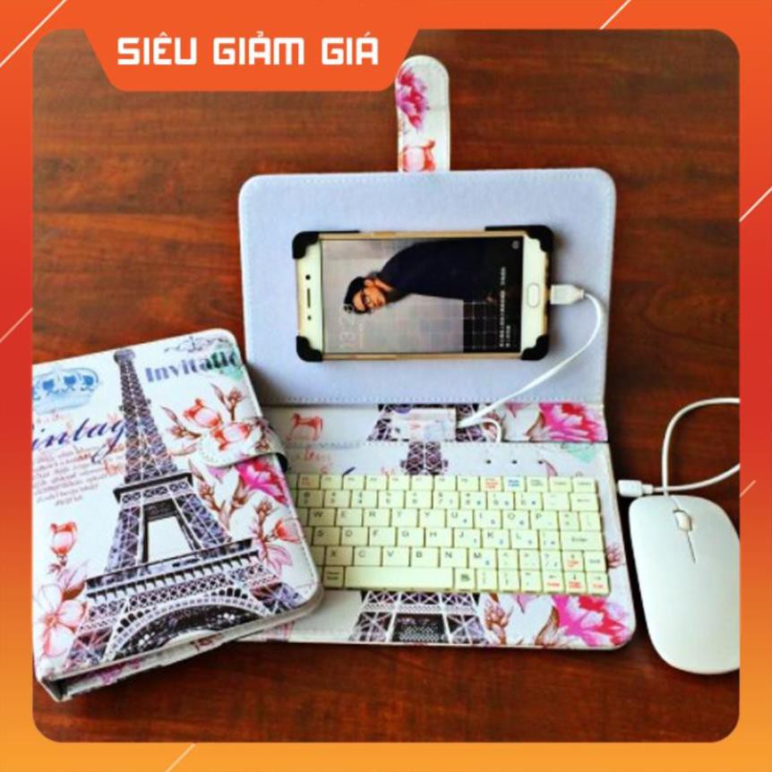 Bao da bàn phím điện thoại có chuột - dùng được cho các loại ĐT