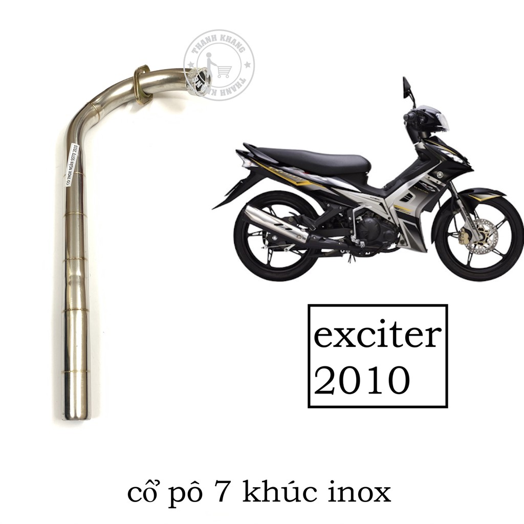 cổ pô 7 khúc wave,dream,sirius,exciter 135,exciter 150,exciter 2010,future neo,rsx inox thanh khang