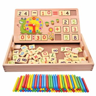 Bộ bảng gỗ que tính và chữ số cho bé