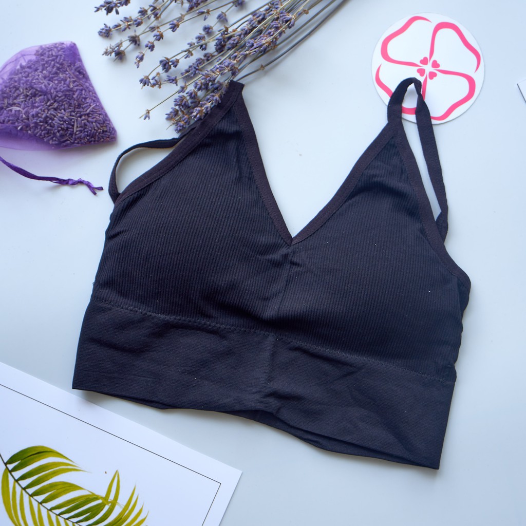 Áo Ngực Cotton Nâng Ngực Khoét Lưng Hai Dây Siêu Sexy KBRA 367