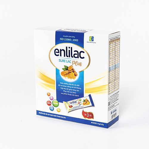 Sữa bột Enlilac SureLac Plus 3 lon 400gr giúp tăng đề kháng, nhanh chóng phục hồi sức khỏe cho người lớn