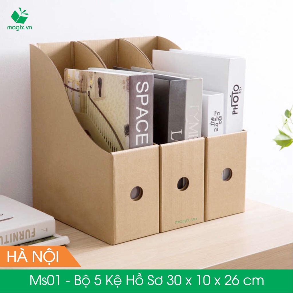 MS01 26x10x30 cm Bộ 5 kệ hồ sơ, Kệ giấy đựng hồ sơ