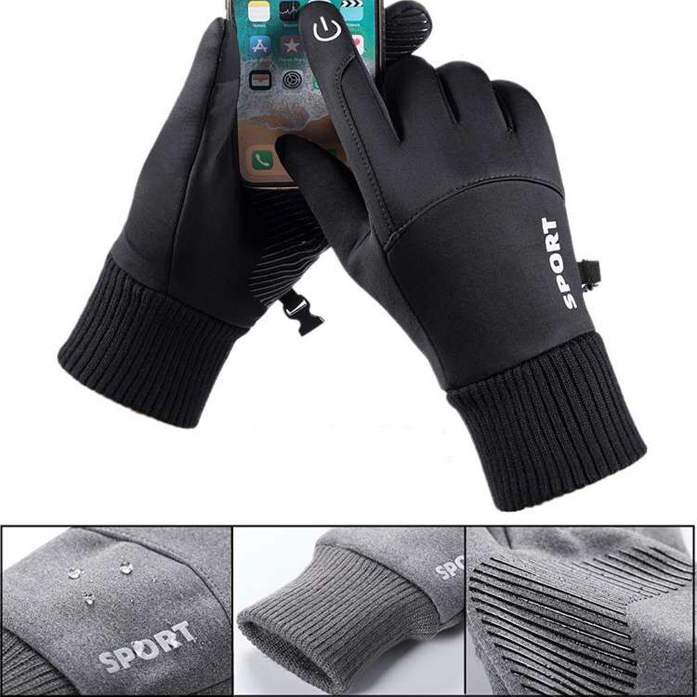 IVORY Găng Tay Thể Thao Nam Chống Nước Giữ Ấm Cảm Ứng Màn Hình