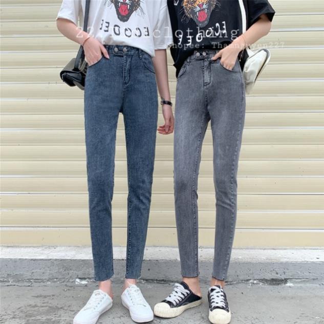 Quần jeans ống ôm co giãn có bigsize / quần jean bò thun ôm có big size lớn tregging legging ! ^