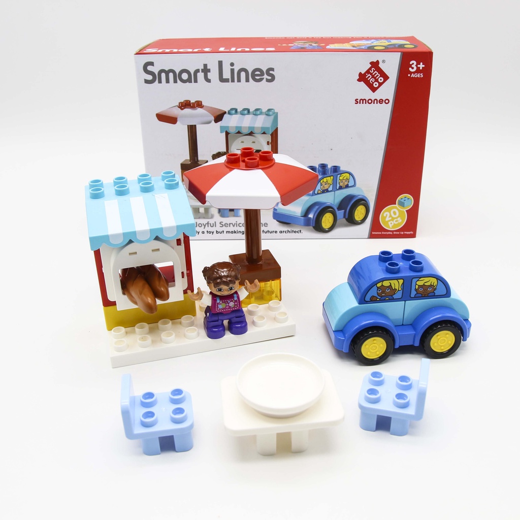 Bộ đồ chơi  lắp ghép xếp hình Smoneo Duplo  - 20 mảnh ghép Toyshouse - 77002