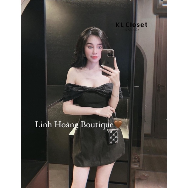 Váy trễ vai tacta nơ to