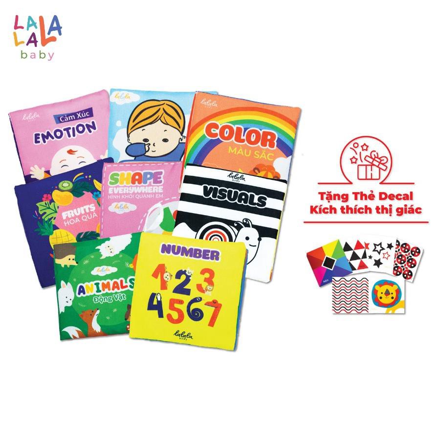 Bộ sách vải cho bé Lalala Baby nhiều chủ đề thú vị. Mini cloth book