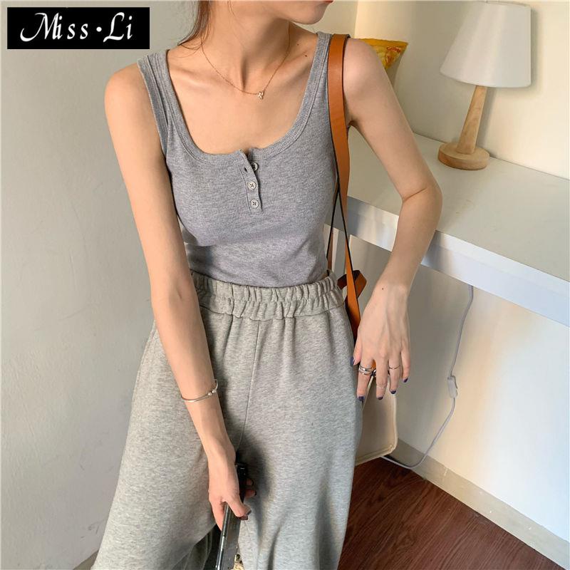 Áo Dệt Kim Sát Nách Dáng Ngắn Ôm Cơ Bản Thời Trang Xuân Hè Dành Cho Bạn Nữ