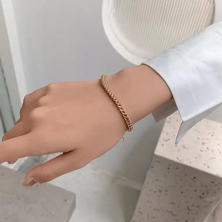 Vòng Tay Dây Xích Dày Mạ Vàng 18K Điều Chỉnh Được
