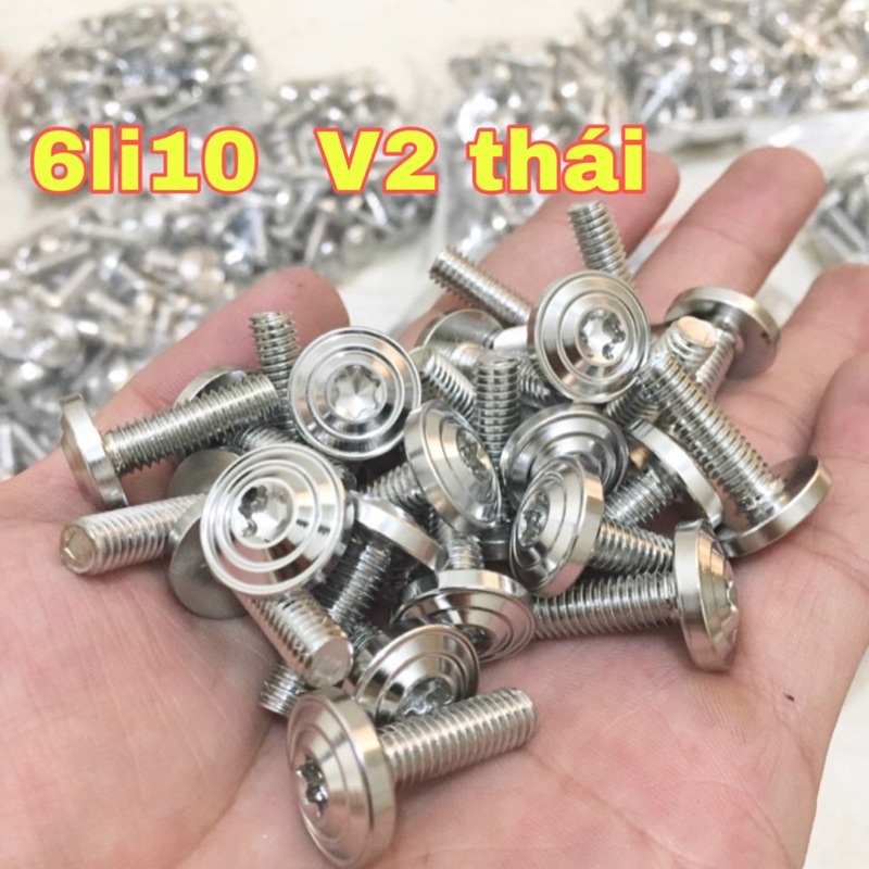 Ốc salaya 4li 5li 6li 8li inox 304 mẫu V2 gắn dàn áo và nhiều vị trí trên xe