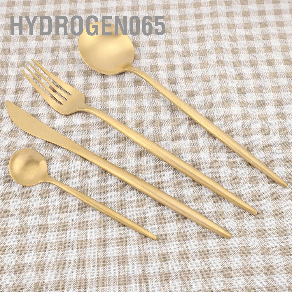 Hydrogen065 304 Stainless Steel Spoon Fork Titanium Plating Tableware Western Cutlery