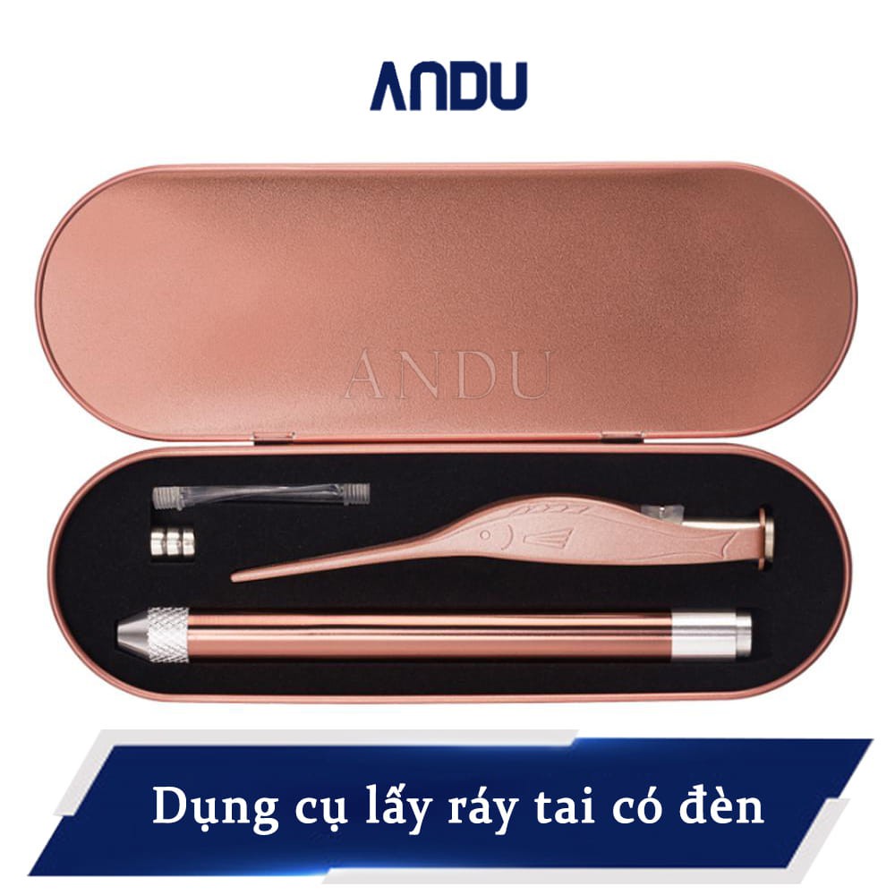 Dụng Cụ Lấy Ráy Tai Có Đèn Inox Cao Cấp Siêu Tiện Lợi