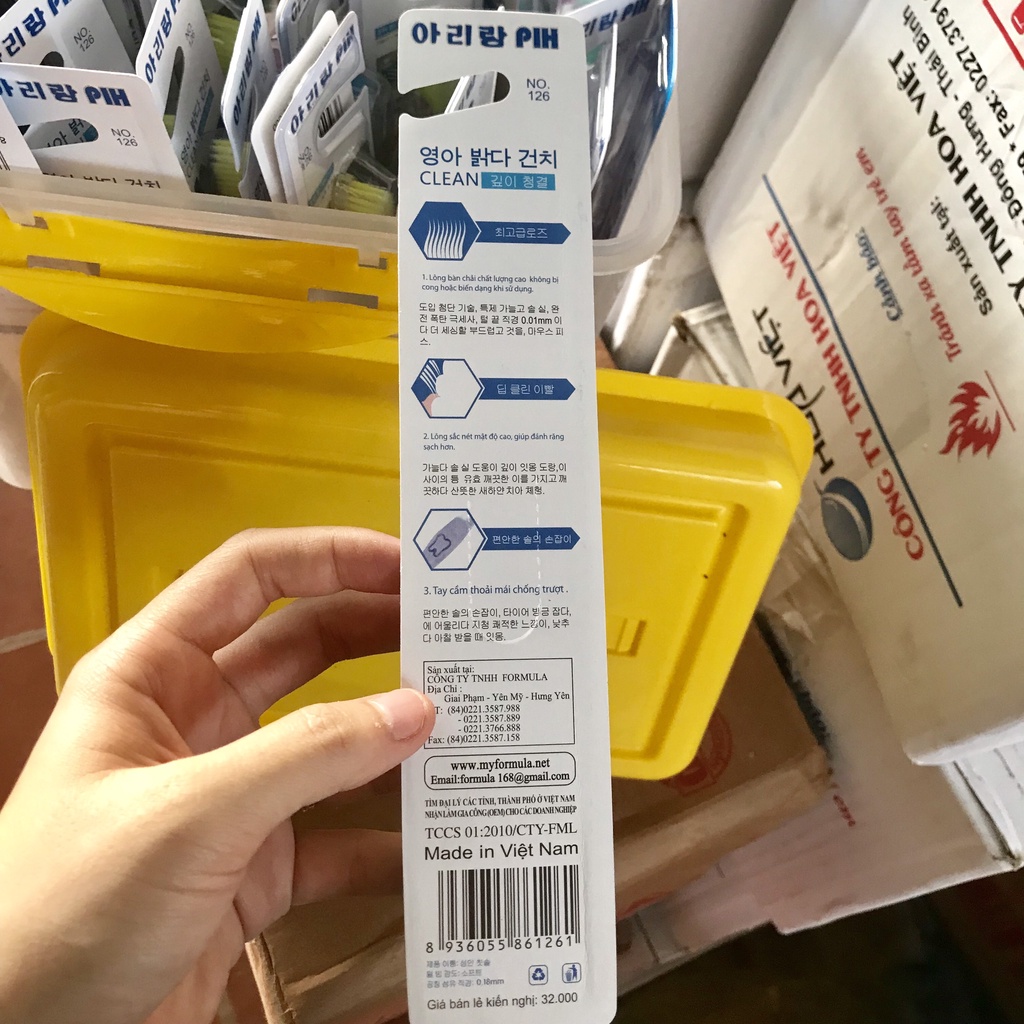 Bàn Chải Đánh Răng Hàn Quốc, Combo 45 Chiếc Bàn Chải Xô Nhựa