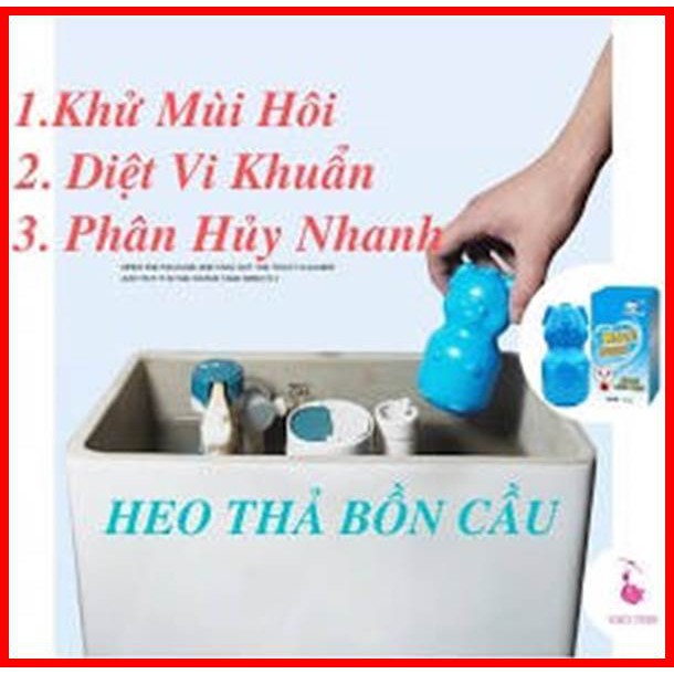 [XẢ KHO 3 NGÀY GIÁ GỐC] Chai thả bồn cầu- Khử mùi, làm sạch toilet - Hình con lợn