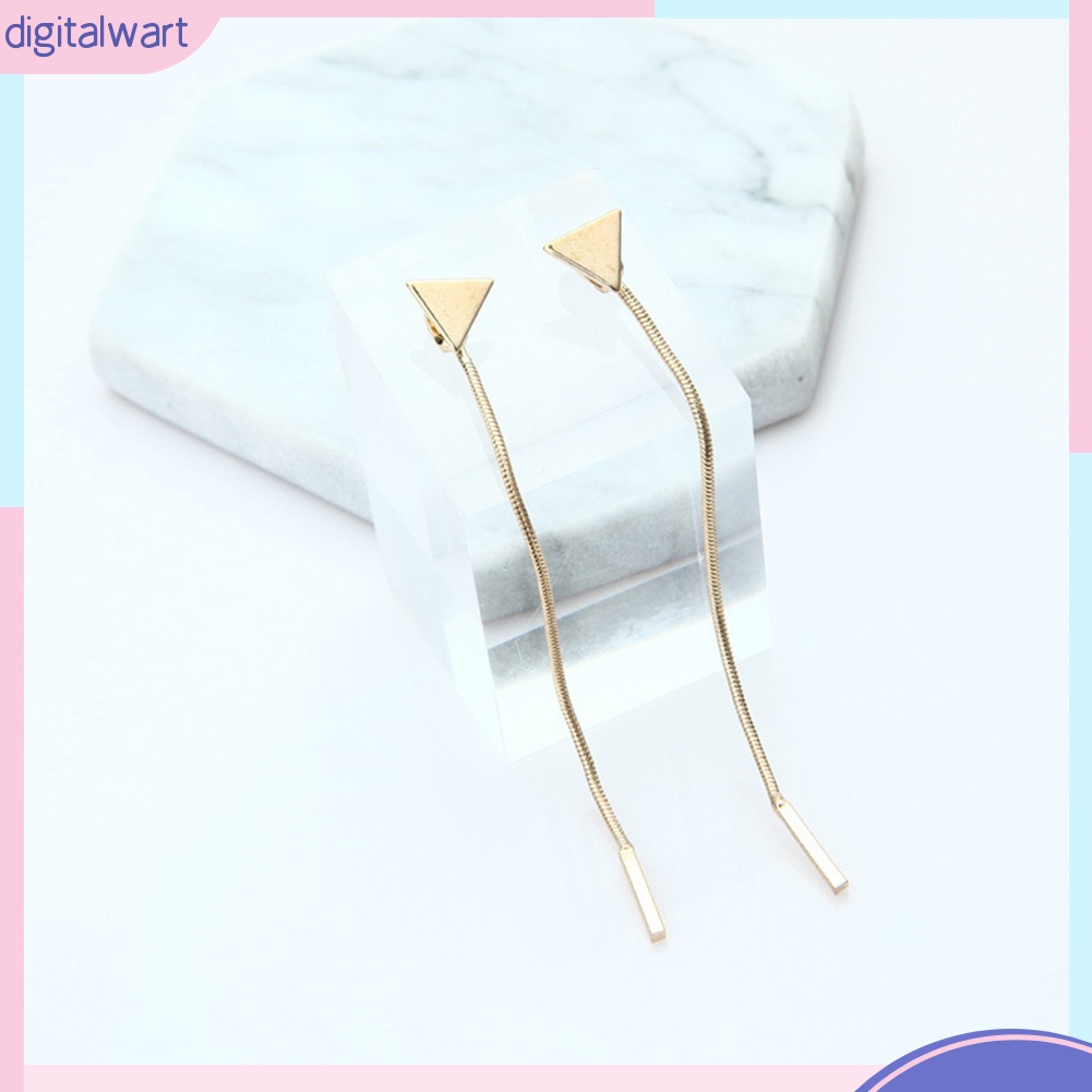 Đôi Bông Tai Dáng Dài Họa Tiết Tam Giác Thời Trang Cho Nữ