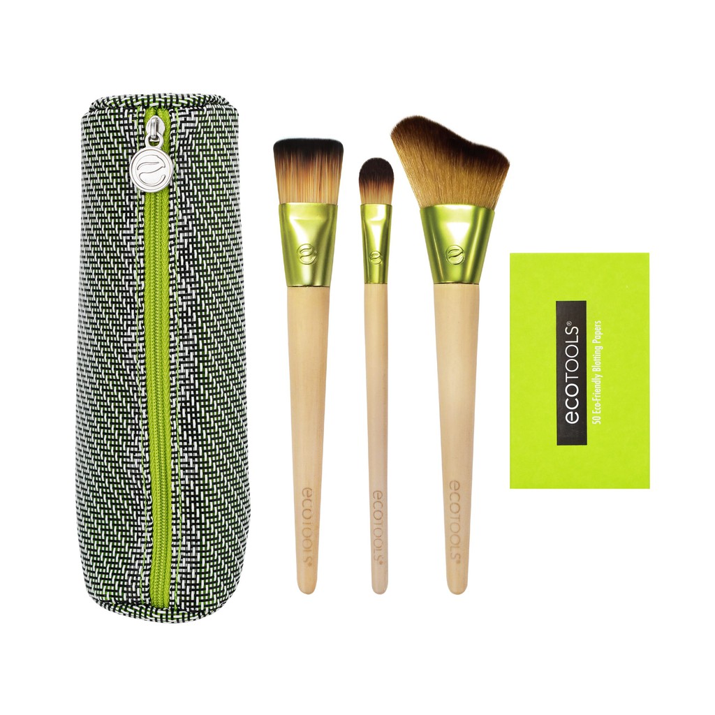 Ecotools - Bộ cọ trang điểm cơ bản Ecotools Travel and Glow Kit 1665