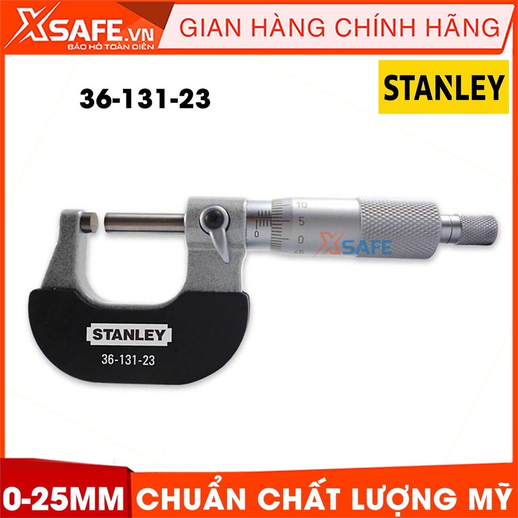 Thước panme STANLEY gia công nhôm cao cấp Thước đo Panme cơ vật liệu bền đẹp không bị gỉ sét, độ chia 0.001mm