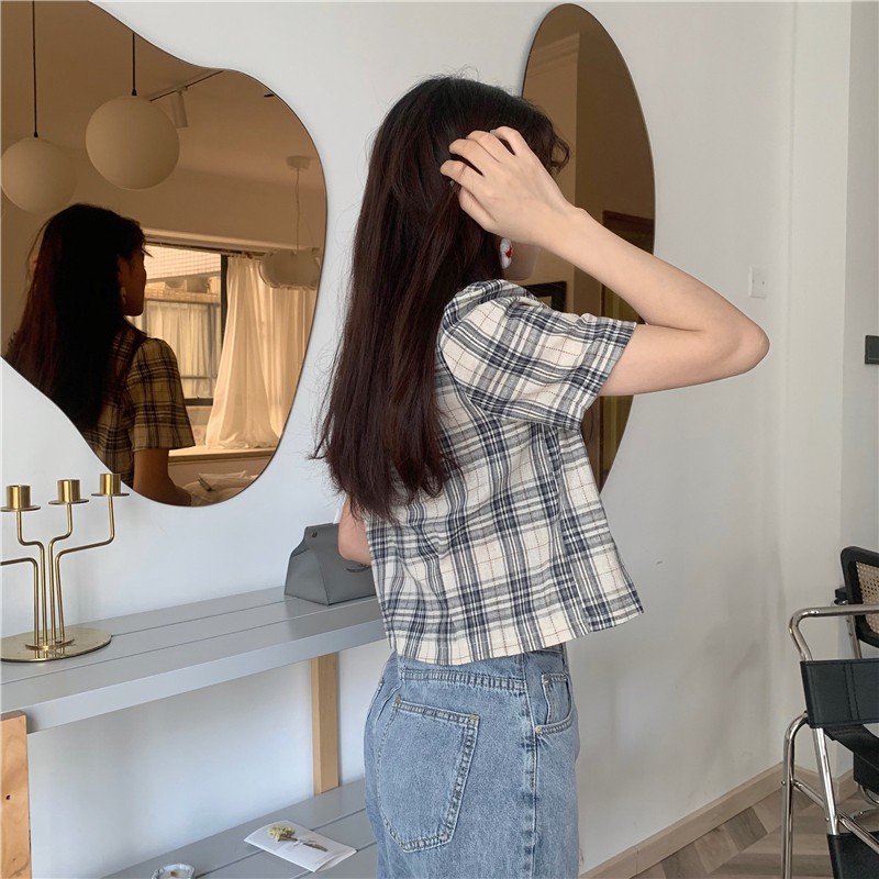 [SẴN] Áo kiểu croptop sơ mi nữ Ulzzang Quảng Châu ASC33 | BigBuy360 - bigbuy360.vn