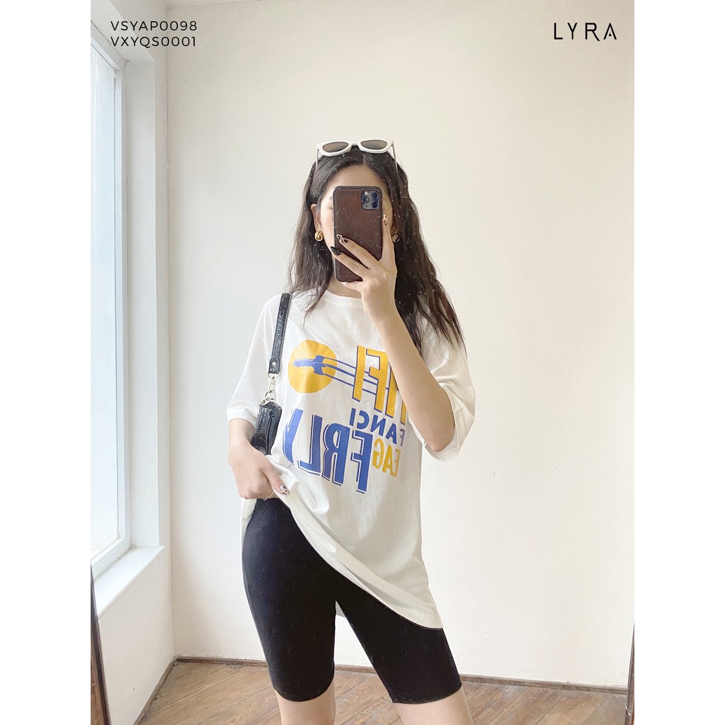 Quần legging lửng bó LYRA biker short nữ cạp chun vải thun dầy dặn co giãn tốt thoải mái năng động - VXYQS0001