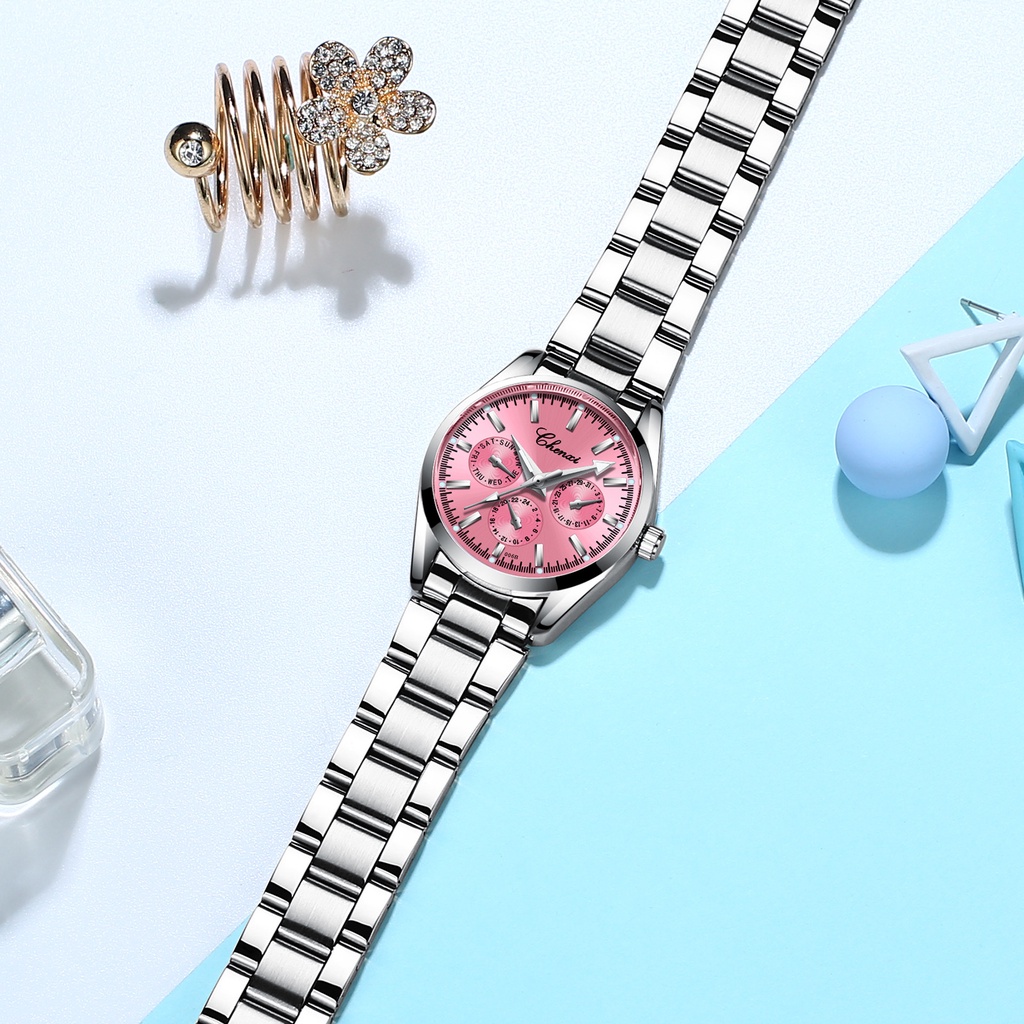 Chenxi Đồng Hồ quartz 006B Chất Liệu Thép Không Gỉ Mạ Vàng Chống Thấm Nước Chất Lượng Cao Cho Nữ