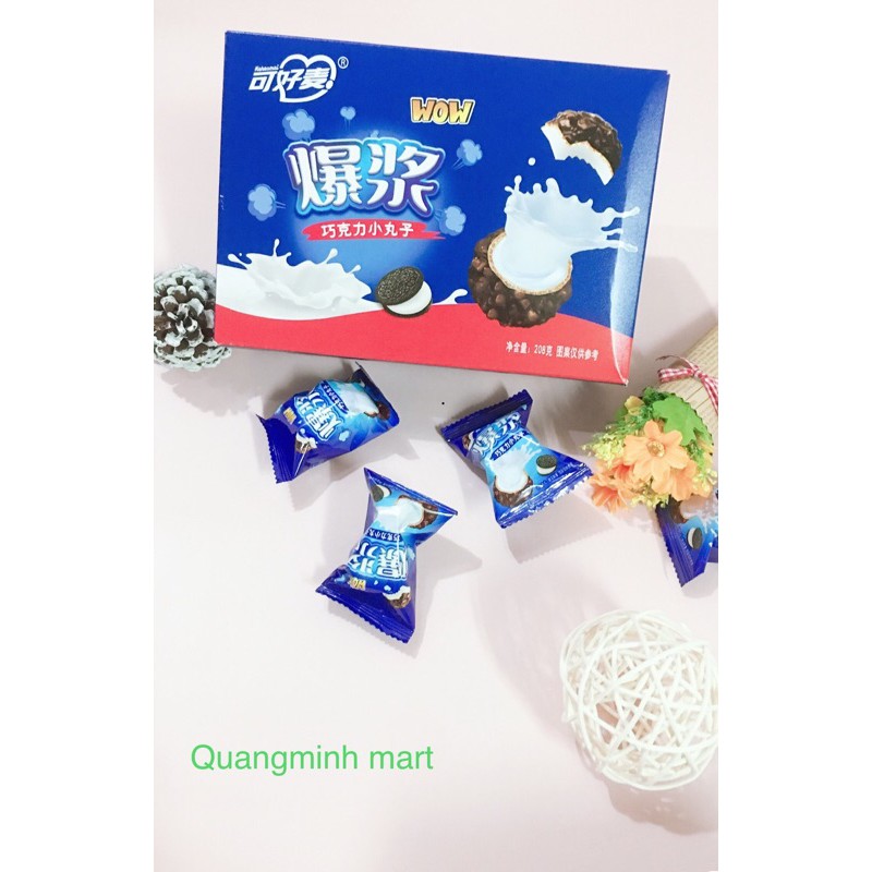 [ hàng sẵn ] sô-cô-la oreo 3 lớp nhân tan chảy