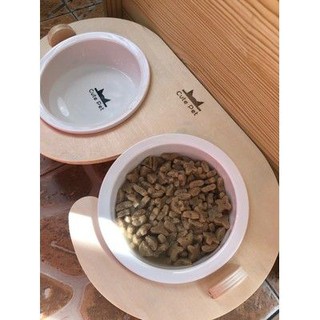 [Order] bát thức ăn đế gỗ cho mèo cưng