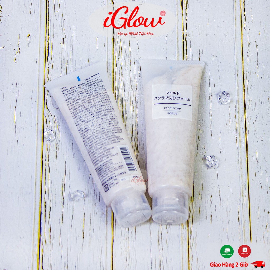 Sữa Rửa Mặt Tẩy Da Chết Muji Face Soap Scrub