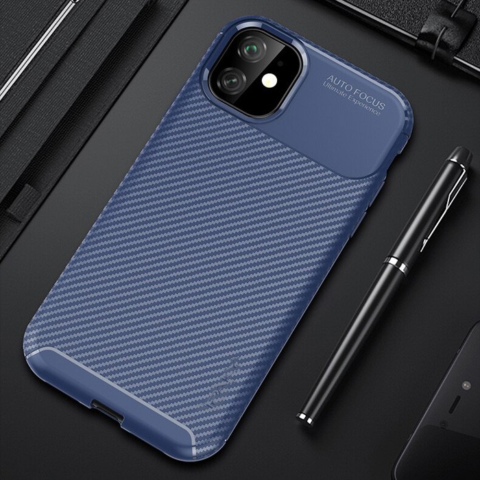 Ốp lưng iPhone 11 iPaky Carbon Fiber Case chống bám vân tay