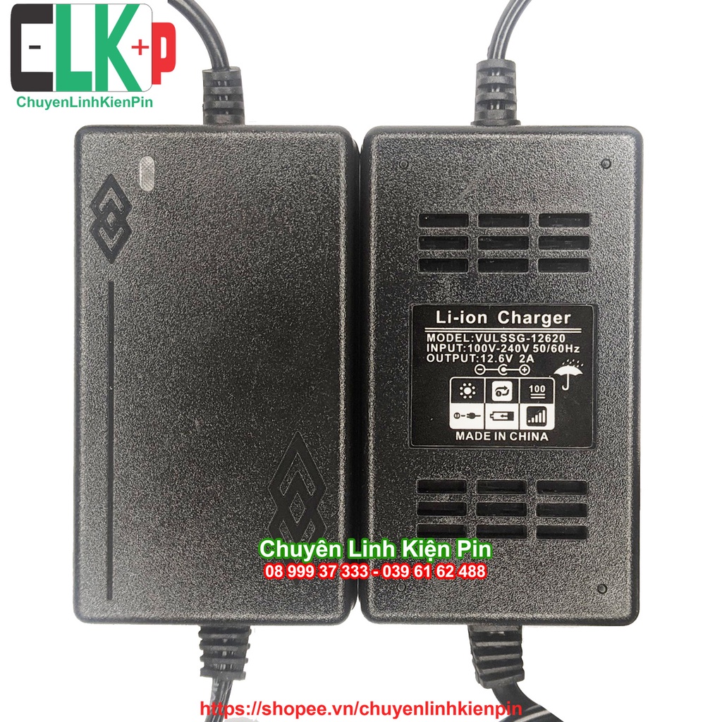 [ 2 dây ] Sạc 3S 12.6V 2A có đèn báo khi đầy pin [ II dây ] ( BL64_42 )