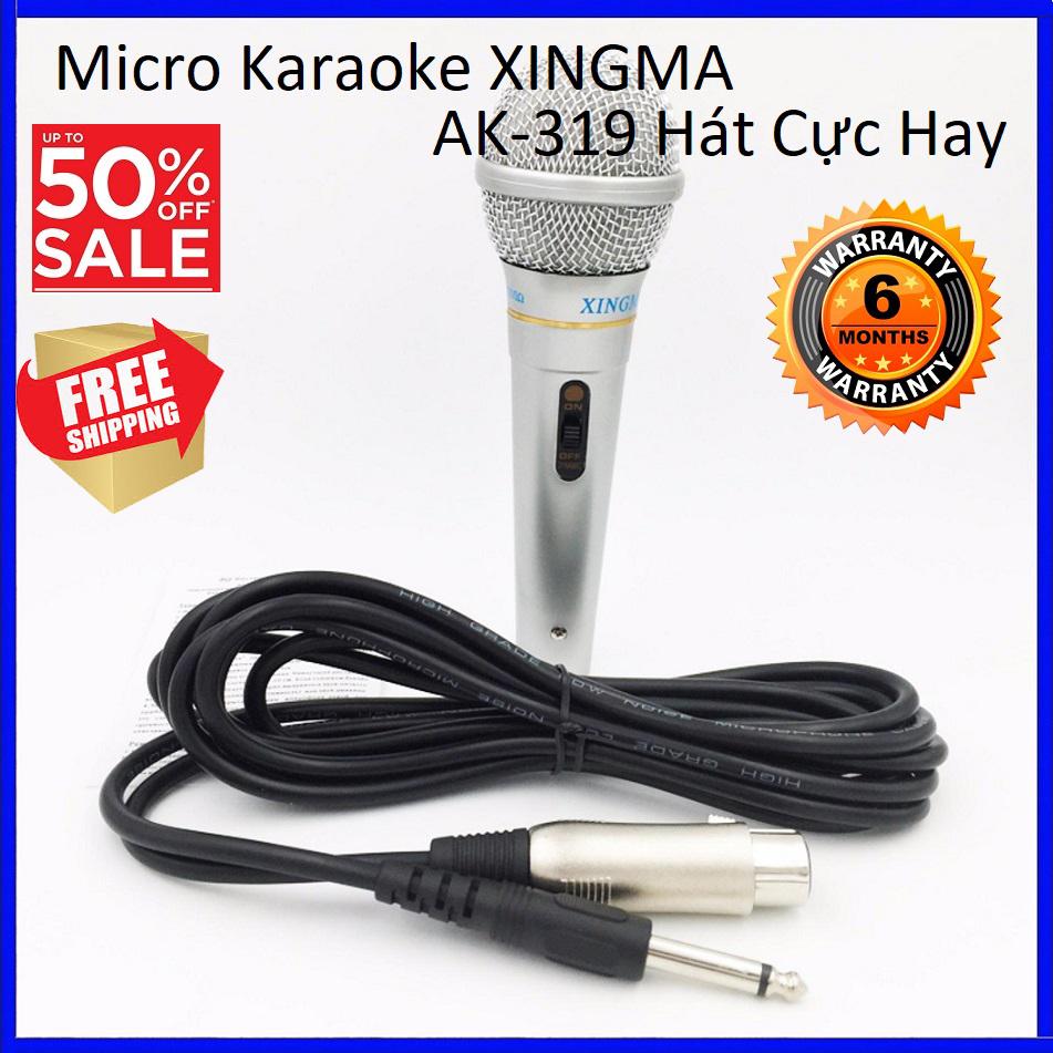 Micro, Micro Karaoke Mic Giá Rẻ - Micro Karaoke XINGMA AK-319 Hát Cực Hay, MICRO CÓ DÂY loại tốt, chất lượng CAO