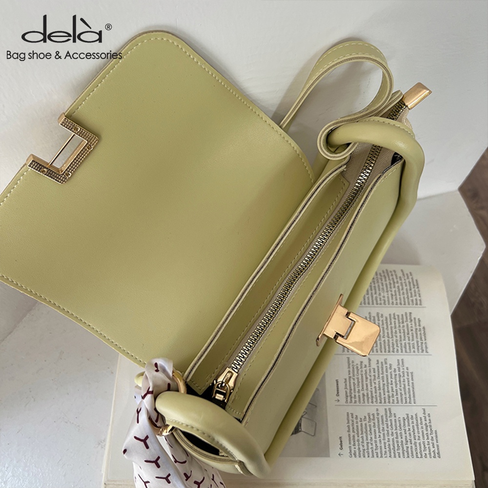 Dela Túi Đeo Vai Hình Vuông Cỡ Nhỏ Phối Dây Đeo Sợi Xích Thời Trang Mùa Hè 2022 Cho Nữ