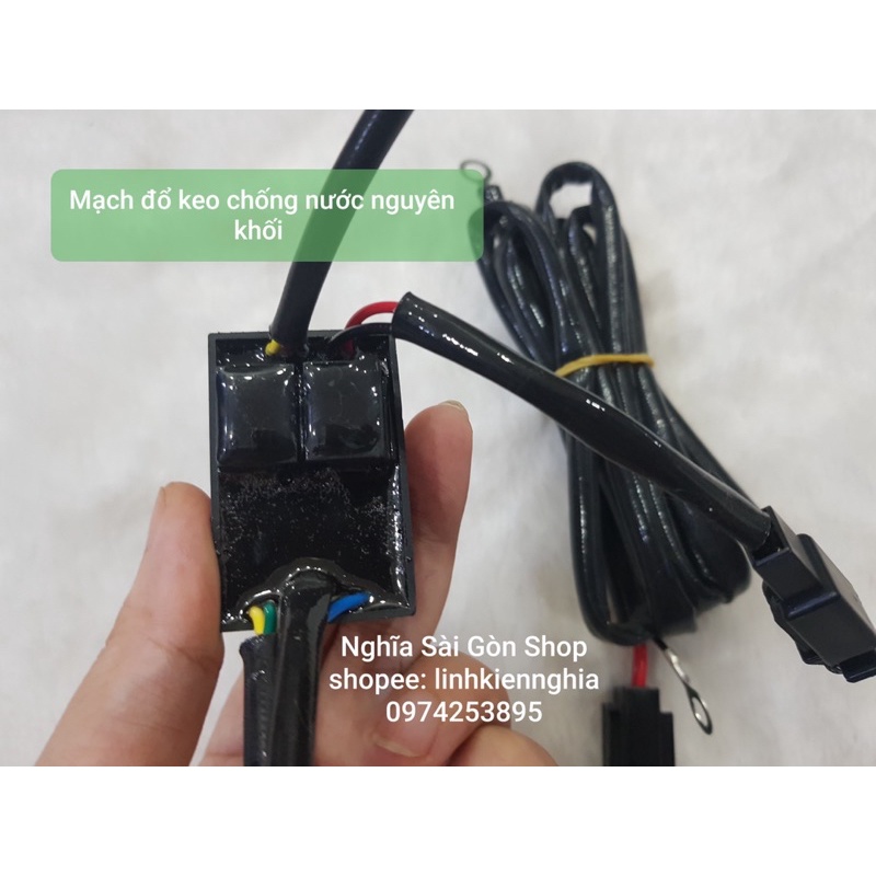 Mạch Bật Tắt đèn và Trợ sáng Bi mini cho xe winner X kèm công tắc