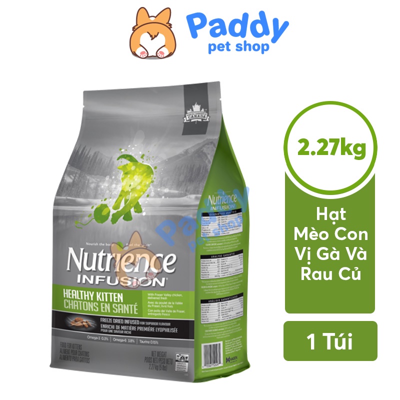 [Mã PET50 giảm 10% - tối đa 50K đơn 250K] Hạt Nutrience Kitten Cho Mèo Con - Gà &amp; Rau Củ Quả