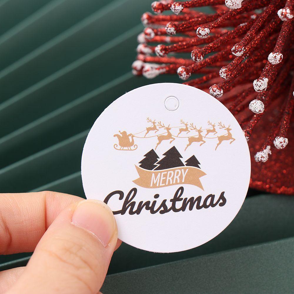 100 Thẻ Quà Tặng Giáng Sinh Hình Hoa Tuyết, Ông Già Nô En