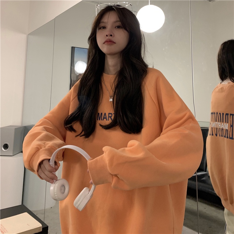 Áo sweater tay dài dáng rộng thiết kế mới thời trang mùa thu dành cho nữ
 | BigBuy360 - bigbuy360.vn