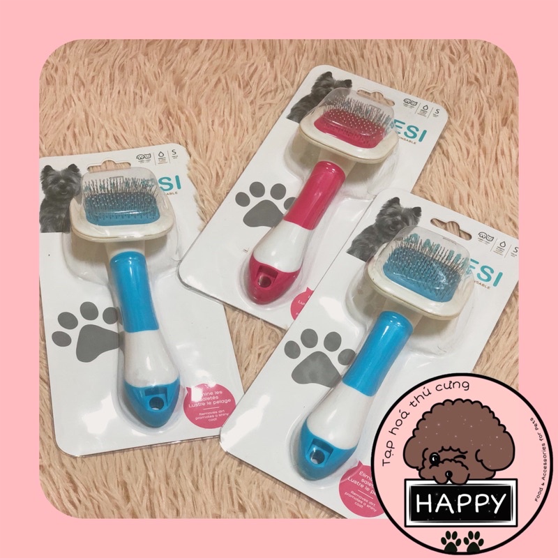 Lược kim chải lông đầu xoay 360 độ cao cấp Anjiesi cho thú cưng / Lược đánh tơi bong lông cho chó mèo [Ảnh thật][Có sẵn]