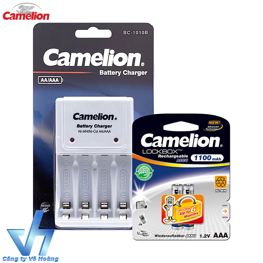 Bộ 1010B kèm 2 pin AAA Camelion 1100mAh