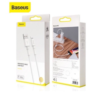 Cáp sạc Baseus Mini White Silicon Trắng USB Lighting/Micro/Type Sync Data TPE Cable