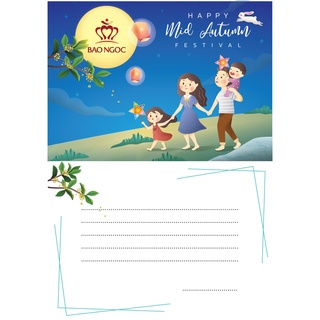 Thiệp chúc mừng trung thu Bảo Ngọc, viết lời chúc theo yêu cầu