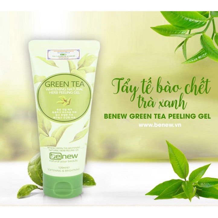 Gel tẩy da chết chiết xuất trà xanh cho mặt Benew Green Tea Peeling Gel 150ml