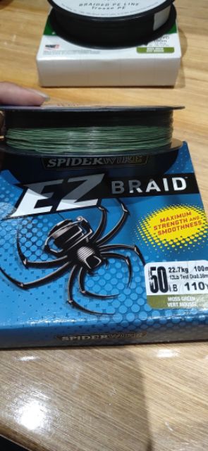 Dây cước câu cá bện Spider Wire EZ Braid 100m 50lb