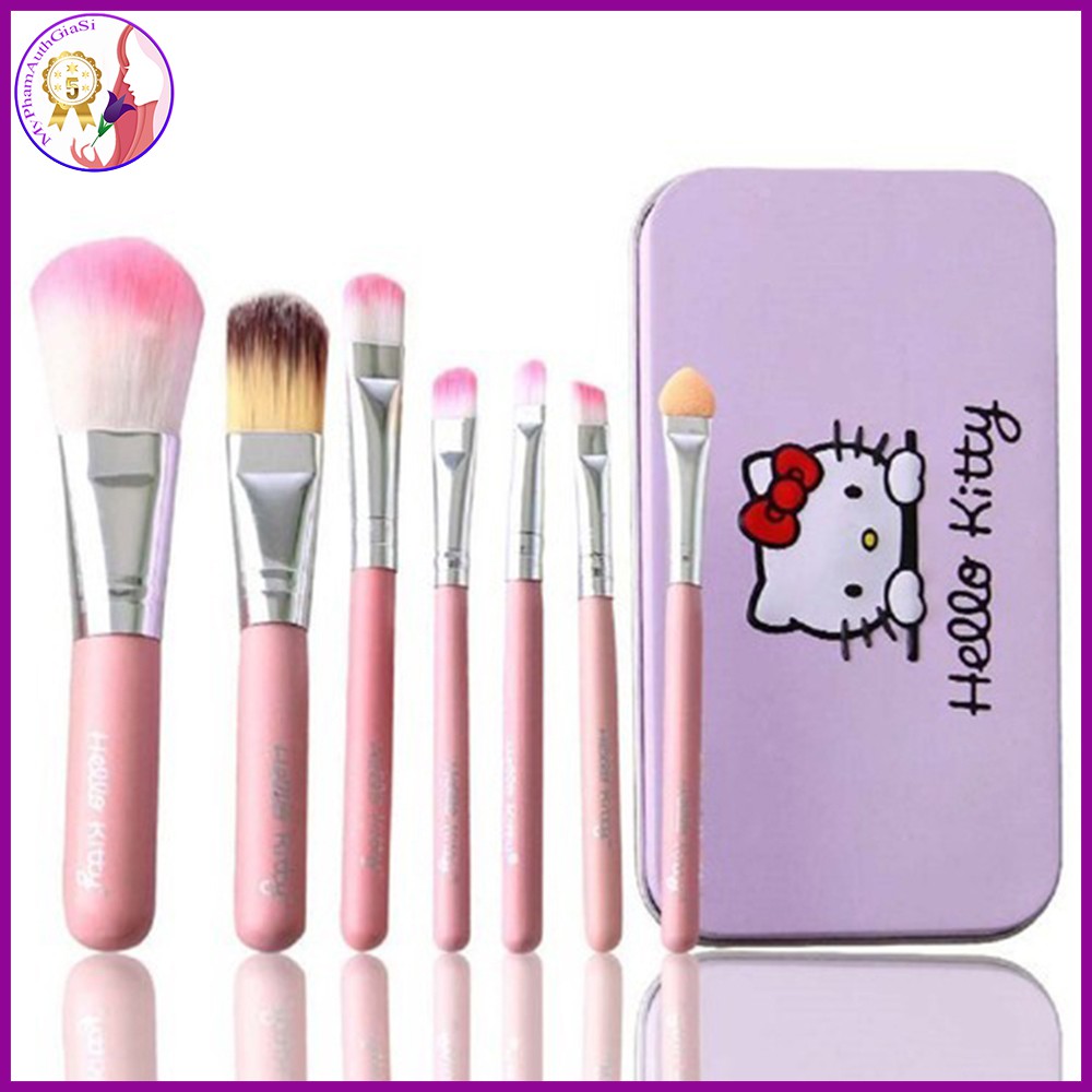 Bộ cọ trang điểm cá nhân hello kitty 7 cây