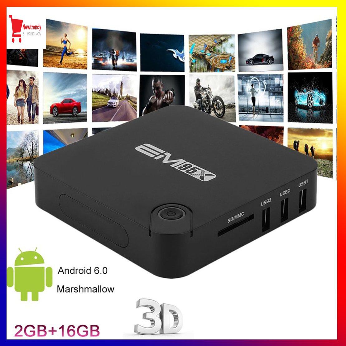 Bộ Tv Box Em95x Thông Minh Lõi Tứ H265 Wifi 3g 3d Cho Android 6.0 (0331)