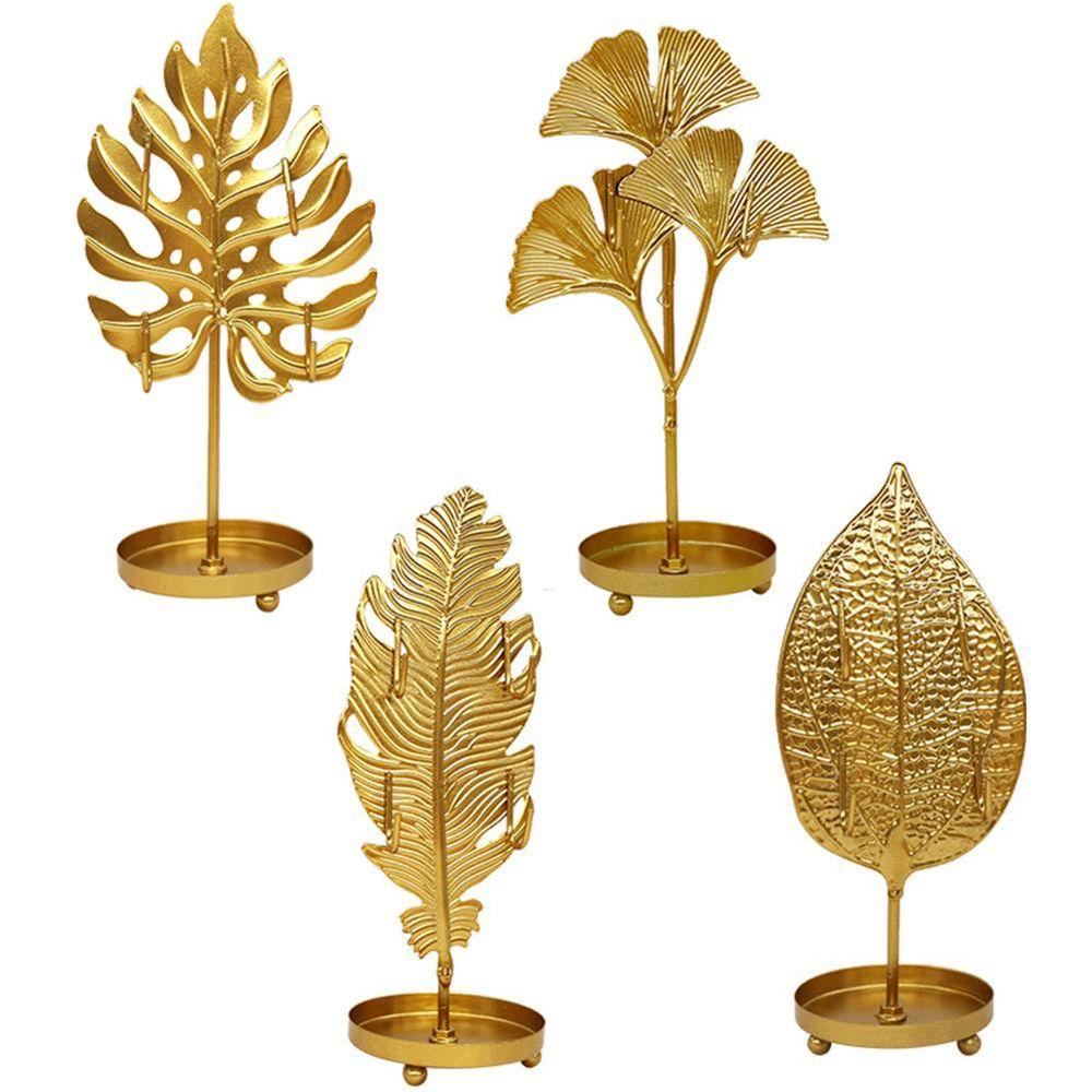 Giá Đỡ Trưng Bày Trang Sức Bằng Kim Loại Hình Chiếc Lá Phong Cách Vintage Ốp