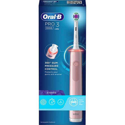 Bàn chải điện Oral-B Pro 3 3000 3D White - Hàng nhập khẩu