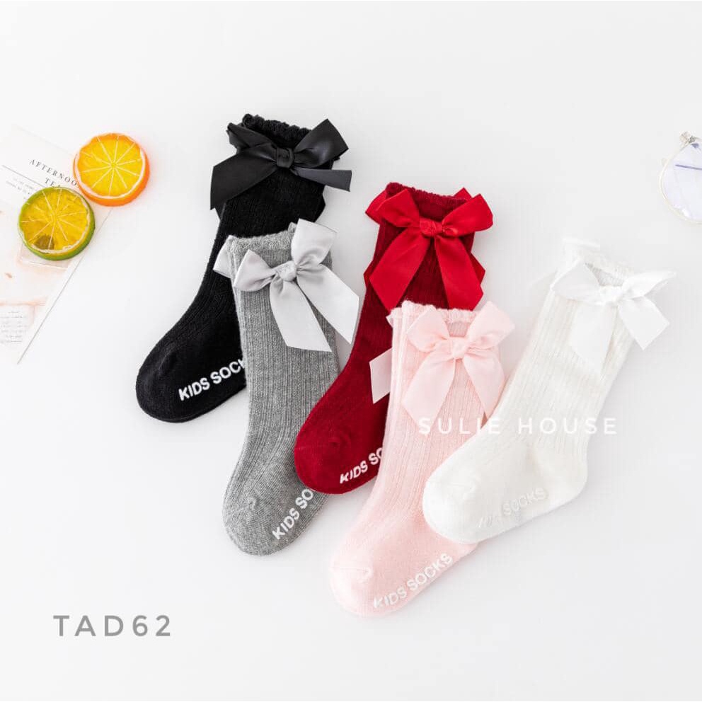 Tất đùi len tăm nơ cạnh chống trượt - TAD62
