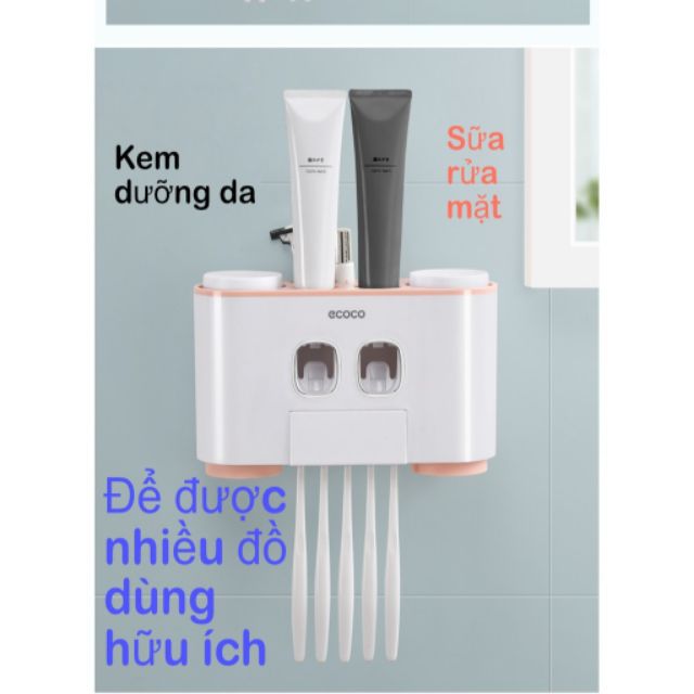 Dụng cụ nhả kem đánh răng tự động Ecoco kèm 4 cốc