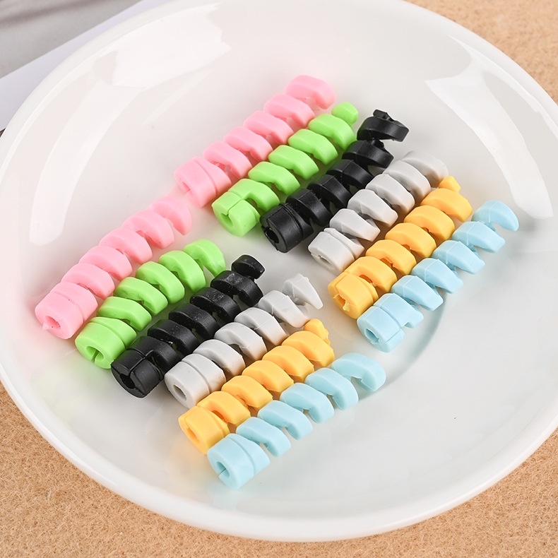 &lt;Video Review&gt; Đai Xoắn Ốc Nút Silicon Bọc Chống Nứt Đứt Gãy Bảo Vệ Cáp Dây Sạc Tai Nghe Vỏ Bọc Cáp Sạc Phụ Kiện U125